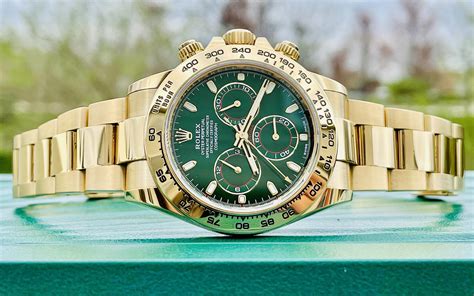 rolex full gold green dial|Rolex green dial watch price.